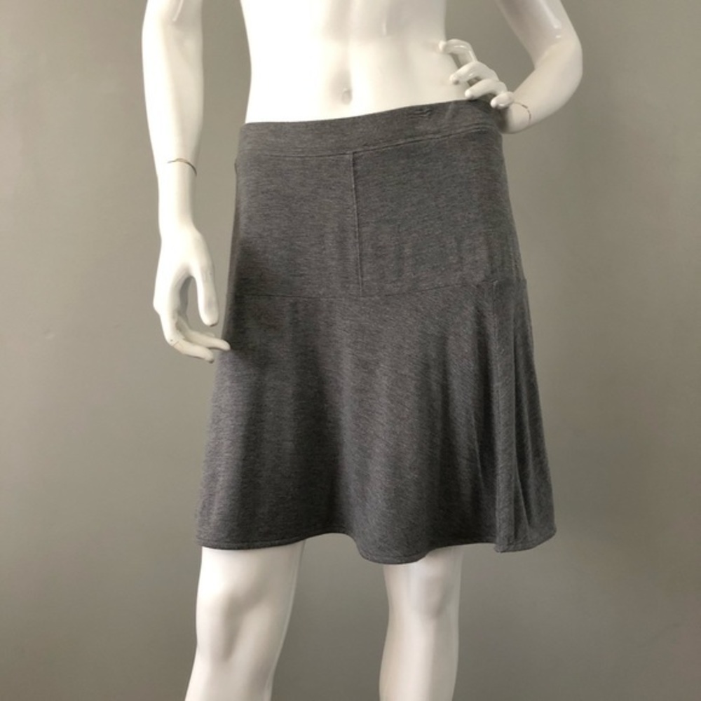 J. Crew Stretch Flounce Jersey Knit Skirt Grey SM